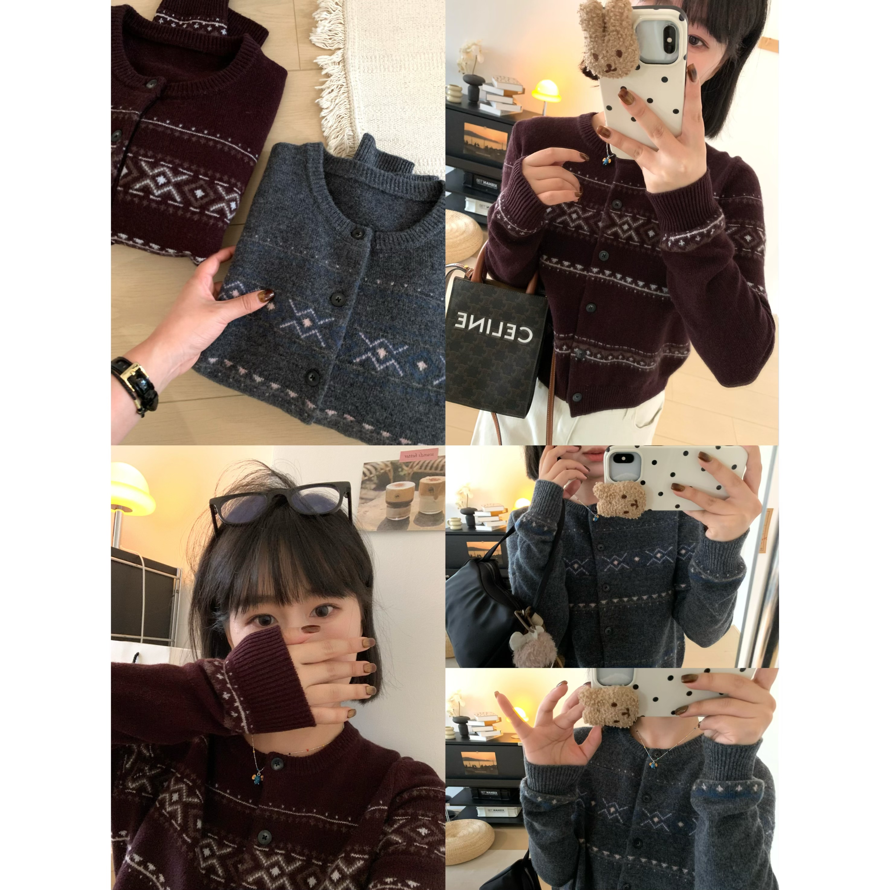 100%羊毛费尔岛提花加厚毛衣