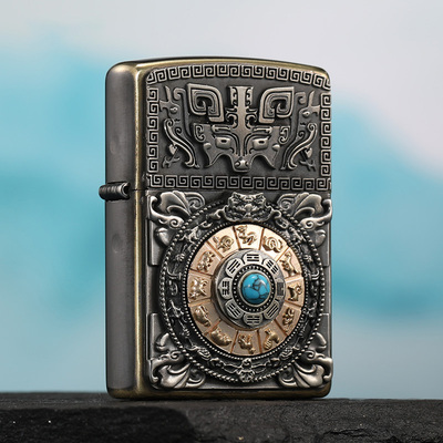 ZORRO佐罗正品煤油打火机 旋转九宫八卦限量收藏级芝宝防风送男友
