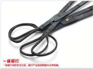 锻打家用加长煤球火钳夹木炭夹子 捡垃圾夹环卫垃圾钳 拾物器铁夹