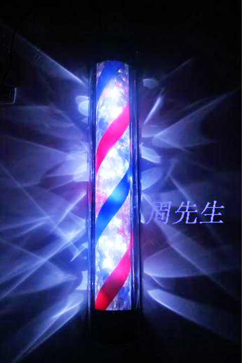 周先生美发转灯 发廊标志灯灯箱 理发店挂墙广告灯