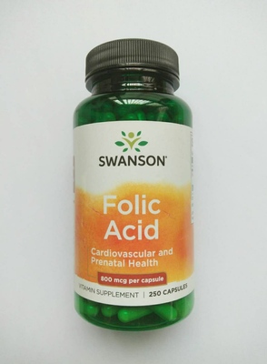 血液健康美国原装叶酸胶囊250粒