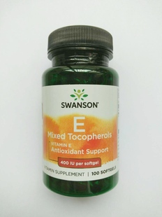 美国原装 400IU SWANSON 混合生育酚 100粒 维生素E 特价