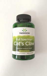 美国原装 SWANSON猫爪草胶囊 500mg*100粒 美国直邮