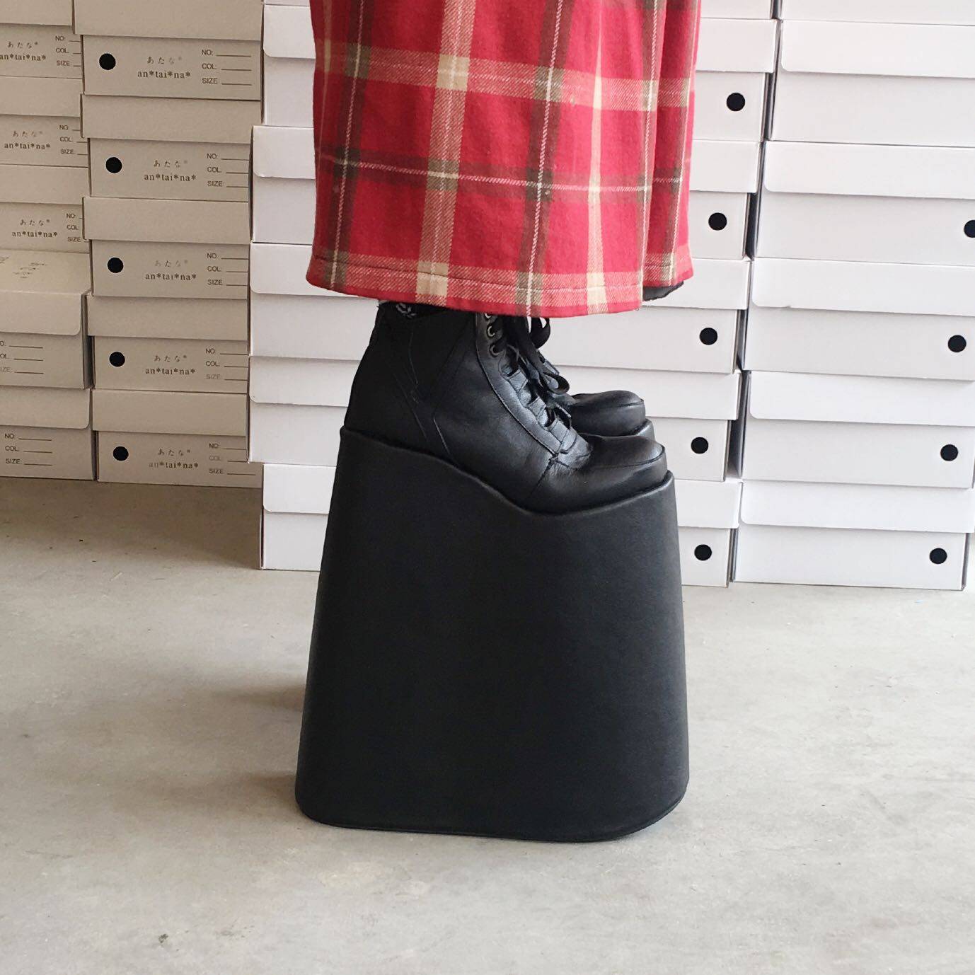 全真皮定制异型婚纱摄影松糕鞋