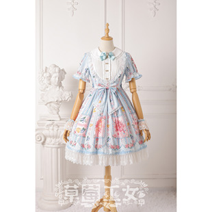 现货 草莓巫女原创设计Lolita蓝莓浆果日常洛丽塔公主连衣裙