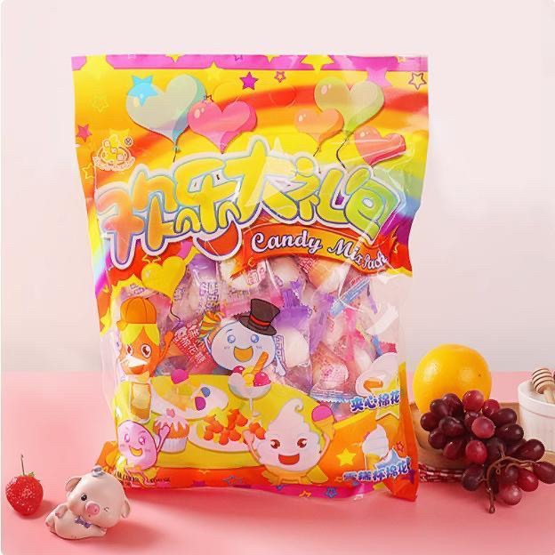 棉花糖欢乐大礼包什锦夹心雪糕杯棉花糖/牛轧糖/充气