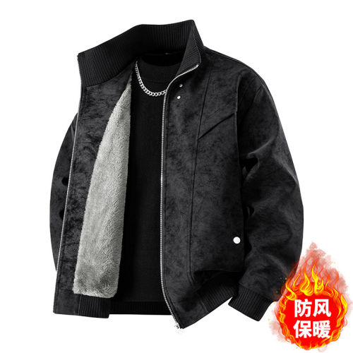 美拉德复古男士加绒皮衣外套2026秋冬款废土机车风皮夹克休闲上衣
