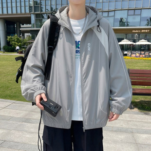 夏季冰丝防晒衣男款2026新款轻薄款透气钓鱼防晒服夏天青少年外套