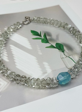 原创 天然绿水晶高级感奢华质感项链