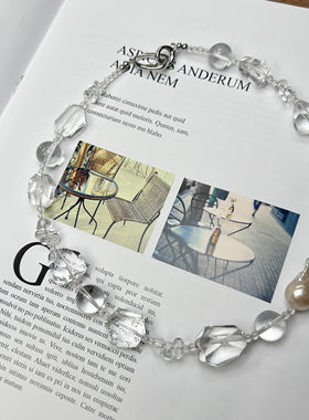 原创天然白水晶随形小众设计高级感项链