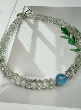 原创 天然绿水晶高级感奢华质感项链