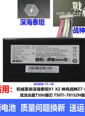 适用机械革命深海泰坦X1 X2 战神Z7-KP7GT GI5KN-11-16-3S1P电池