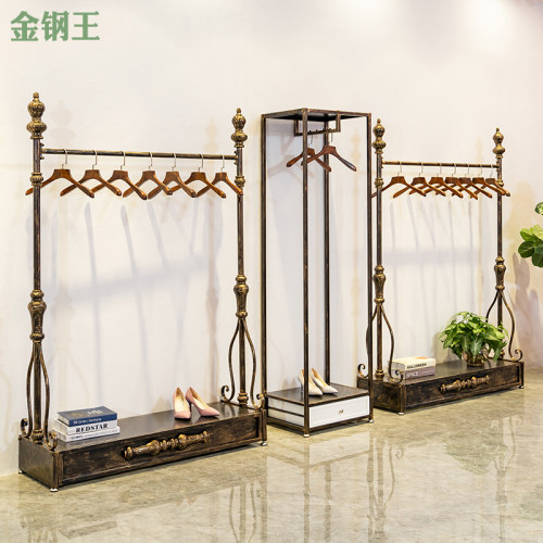 衣帽架落地式卧室挂龙门架装饰柜