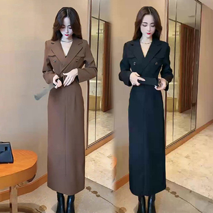 显瘦遮肉高腰OL工装 新款 裙子潮 百搭连衣裙女2024秋季 气质高街时尚