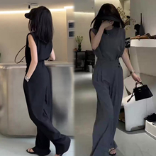 欧货爆款高级感套装女2025夏季新款法式名媛风显瘦百搭背心阔腿裤