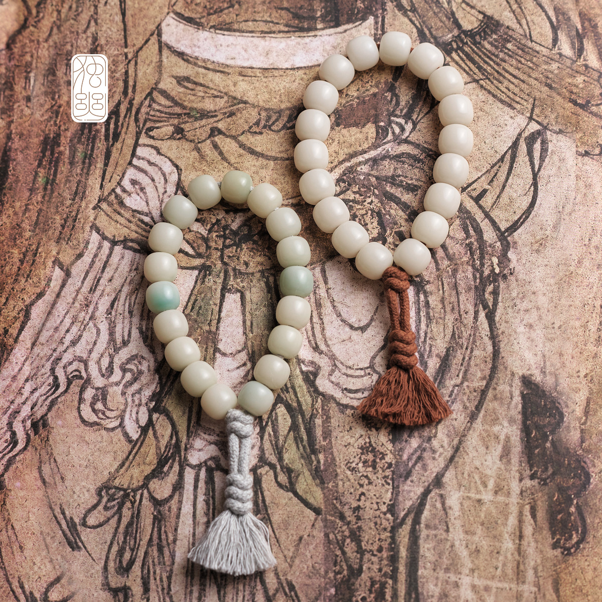 独幽原创手作白玉菩提根18大孔径