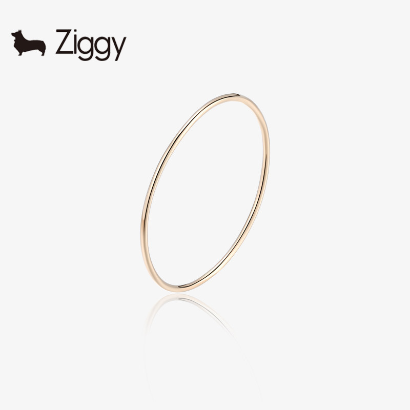 ZIGGY/芝一格18K超细极简小戒指ins风仿纹身戒指叠戴关节戒