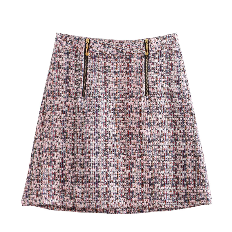 In women European style 2018 Autumn and winter Color line Tweed weave skirt thickening Short skirtin the Women's clothing/Boutique , Skirts  category - from Buy2taobao.com to provide professional Taobao agent buy service