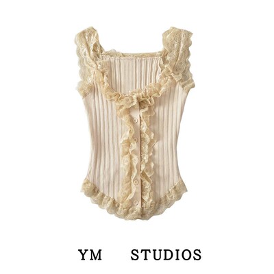 】甜妹ins花边内搭外穿小衫