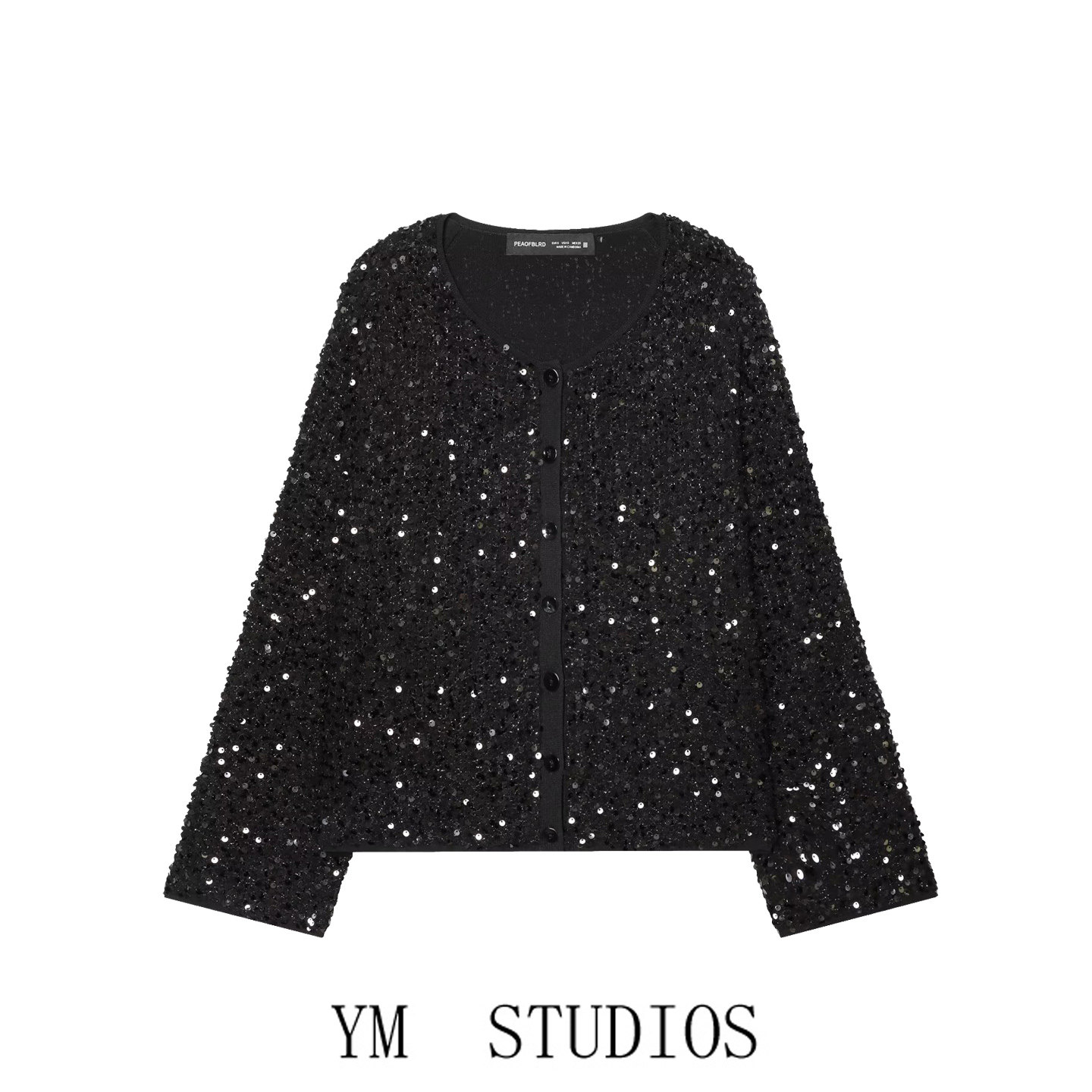 欧美女装   法式重工全身亮片短外套女2026新品长袖黑色珠片上衣,女装/女士精品,短外套,淘宝优惠券,粉丝福利购,淘宝优惠卷