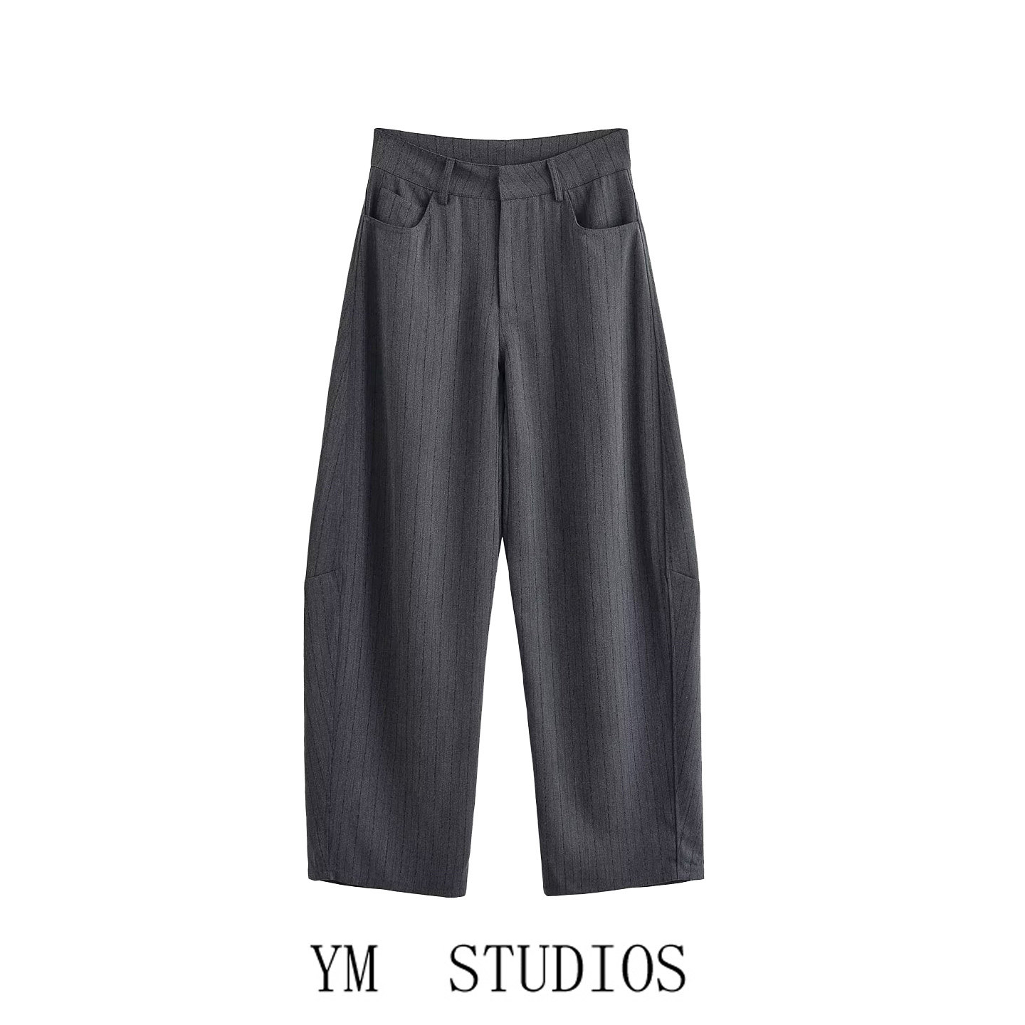 欧美女装   欧美风轻熟高腰西装香蕉裤女高级灰阔腿职业长裤显瘦,女装/女士精品,西装裤/正装裤,淘宝优惠券,粉丝福利购,淘宝优惠卷