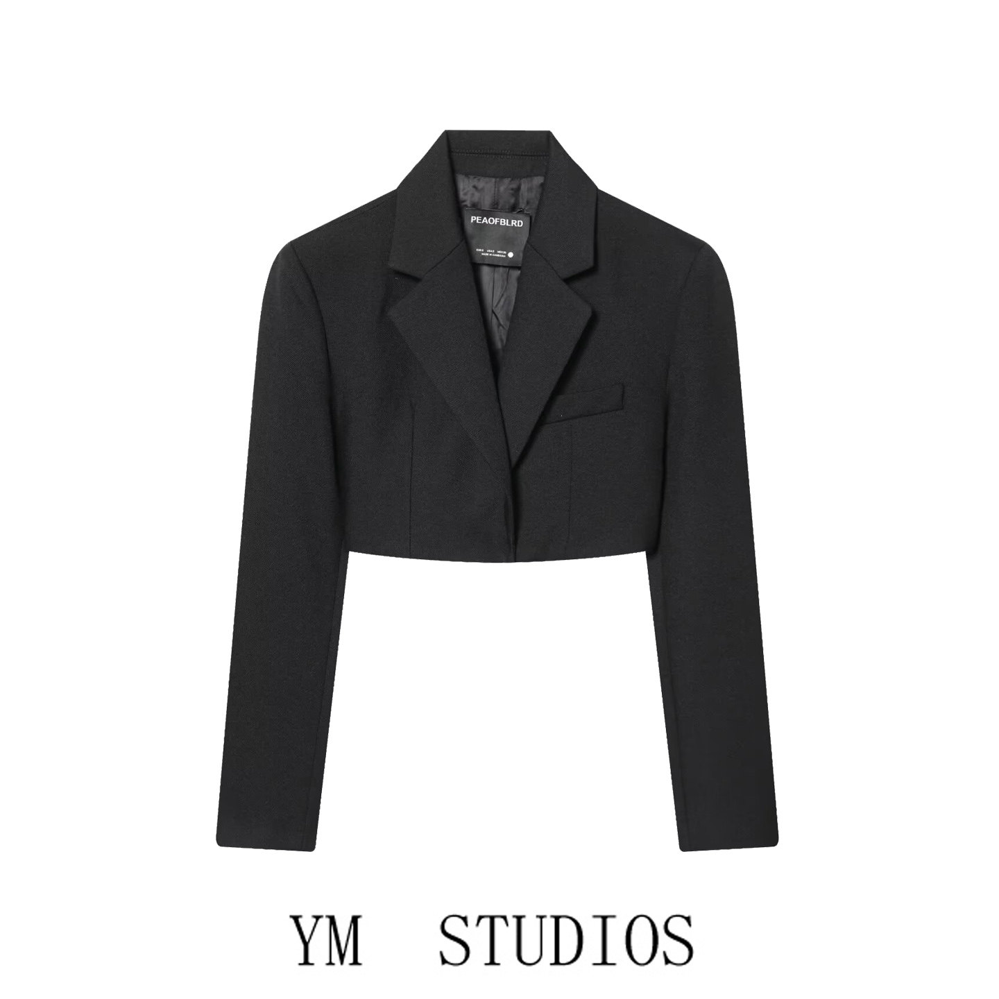 欧美女装   美式黑色短款露腰小个子西装外套女2026早春职场开衫,女装/女士精品,西装,淘宝优惠券,粉丝福利购,淘宝优惠卷