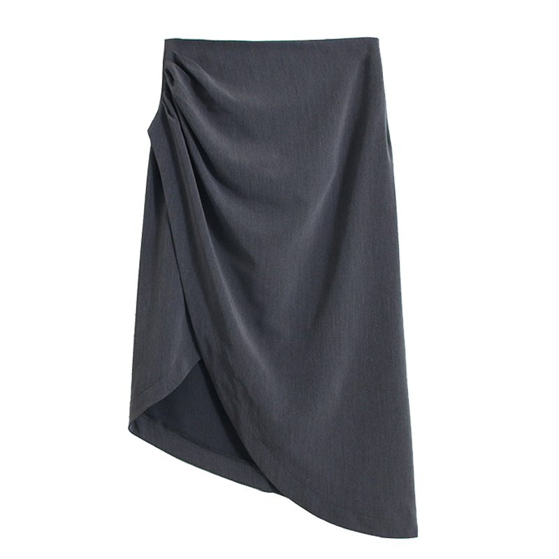 欧美女装   欧美风高腰褶皱装饰半身裙气质女士小心机职业裙打底|msdalam kategori Butik wanita / wanita, skirt - dari Buy2taobao.com untuk memberikan perkhidmatan ejen Taobao profesional membeli