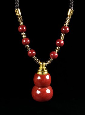 守护福禄朱砂葫芦吊坠