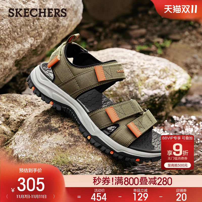 斯凯奇男鞋夏季开车外穿沙滩凉鞋