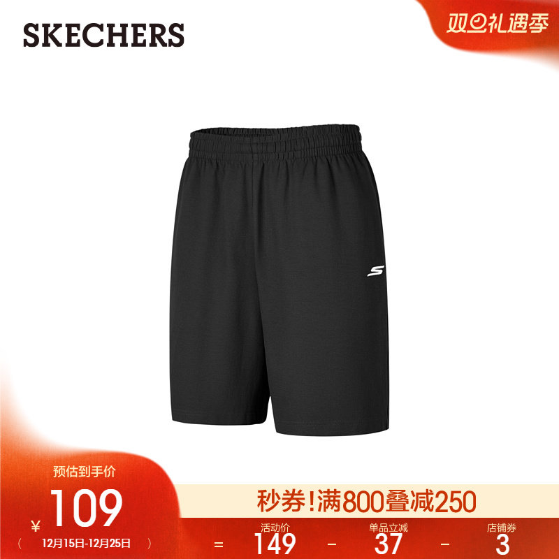 Skechers斯凯奇2025夏季新款男款短裤针织裤子简约时尚宽松舒适