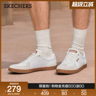 斯凯奇男鞋2025年夏季新款休闲薄底运动鞋德训板鞋T头阿甘小白鞋