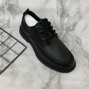2025春季新款男鞋厂家处理舒适休闲真皮圆头系带商务鞋皮鞋男单鞋