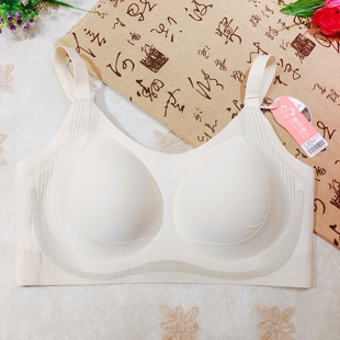 软尺码 三排扣无钢圈文胸 女LBH6N5无痕内衣固定杯薄款 都市丽人新款