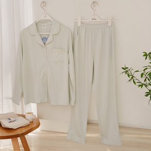 长裤 都市丽人正品 翻领开扣100%棉透气长袖 款 家居服 LHC9A1女士四季