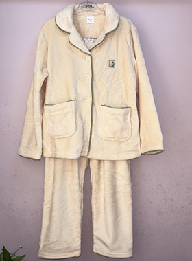 都市丽人秋冬LHT0B4双面绒女士睡衣加加厚法兰绒保暖柔软简约套装