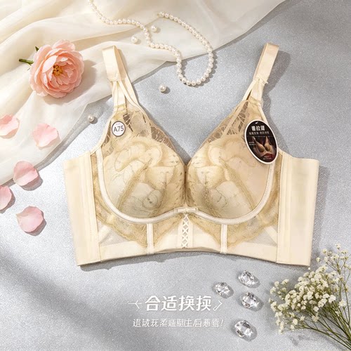 都市丽人无钢圈聚拢四排扣文胸