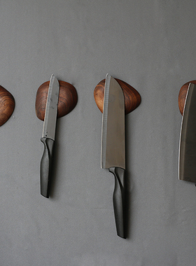 免打孔强力磁性菜刀架不伤刀厨房壁挂磁吸刀具收纳架实木磁铁刀架