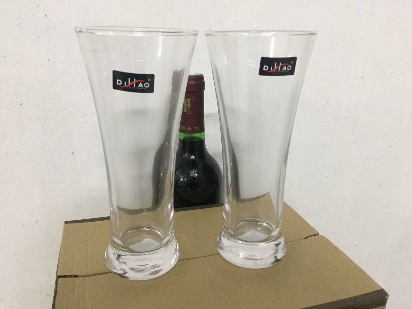 瘦腰杯啤酒杯果汁杯麦当劳可乐牛奶杯家用玻璃独特无铅创意