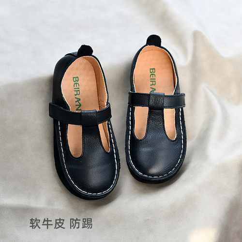 贝然真皮春秋韩版儿童鞋