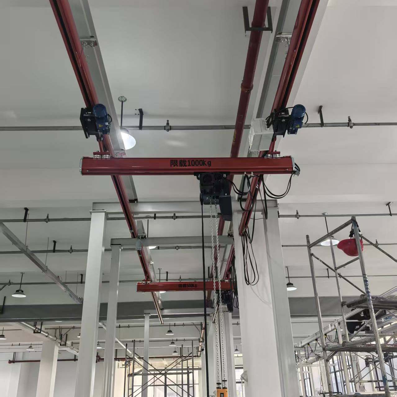 1t电动KBK柔性轨道单梁起重航吊 自立式轻小型工位滑轨 起升平稳