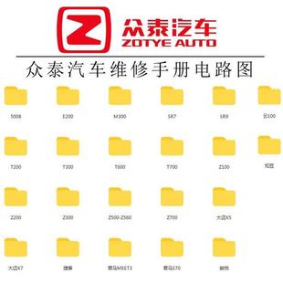 E200M300君马S70T600Z300Z70Z500Z560众泰维修手册电路图维修资料