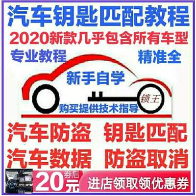 汽车钥匙匹配资料 汽车遥控钥匙芯片防盗匹配仪教程 送防盗取消