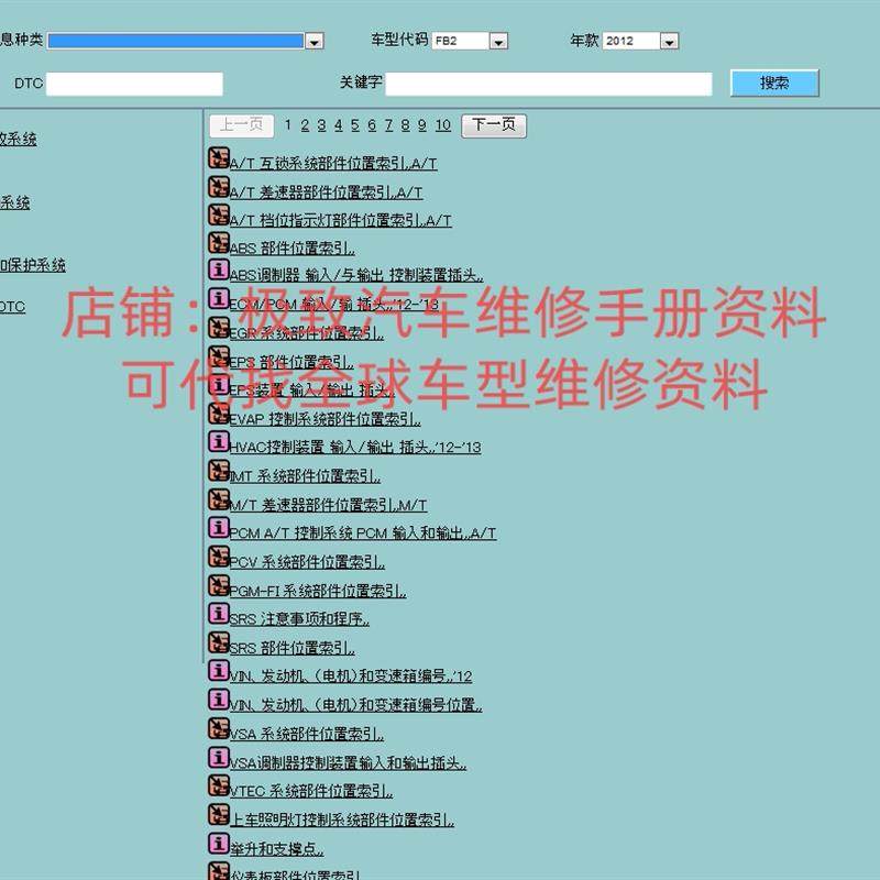 2012 2013 2014年款本田九代思域维修手册故障诊断电路图拆装资料