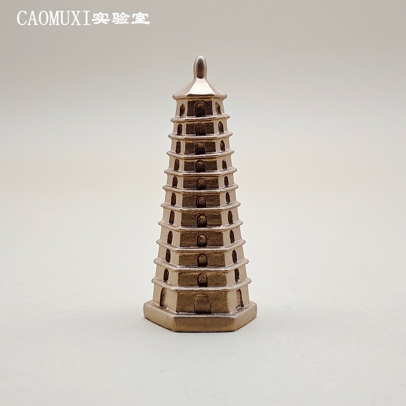 微缩场景摆件小号多层高塔 宝塔树脂模型DIY桌面装饰造景趣味工艺