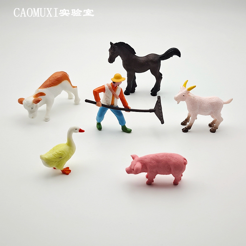 仿真动物模型 农场 猪牛羊马鹅 微景观摆件PVC手办玩偶桌面装饰品