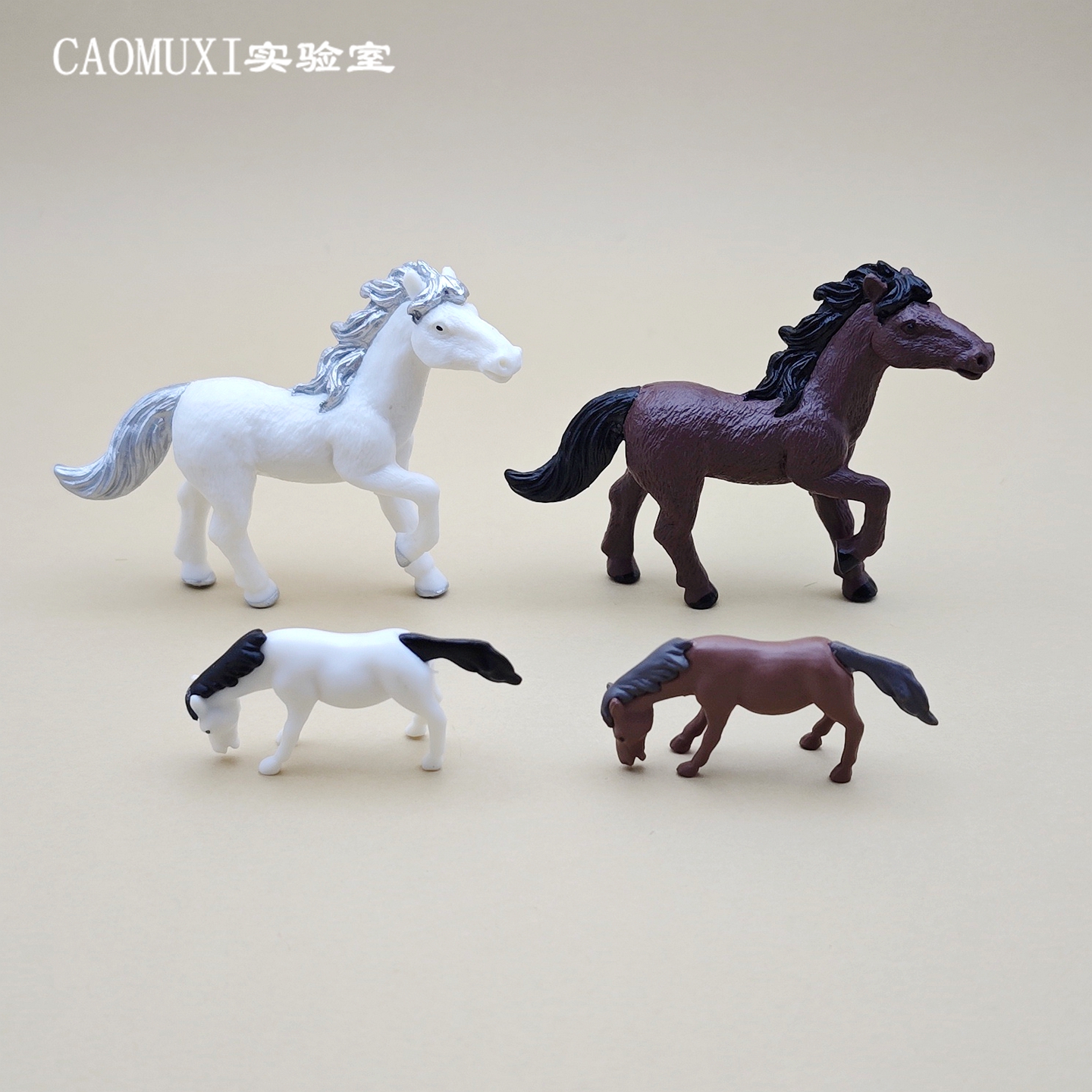 微缩迷你仿真动物模型 小马 骏马塑料公仔手办玩偶桌面微景观摆件
