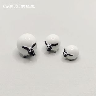 迷你版 仿真小动物 绵羊一家树脂工艺品微缩景观摆件多肉DIY小饰品