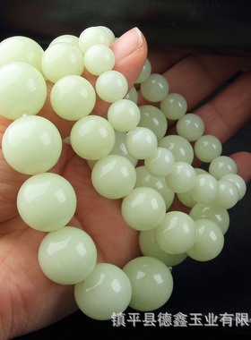 夜光石手链8-20mm规格齐全夜明珠手串 萤石手链 地摊展会直播货源