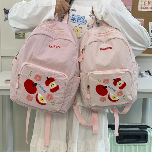 2026新款可爱休闲小背包初高中女生书包高中大学生轻便旅行双肩包
