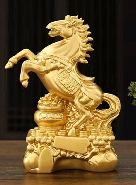金马摆件招财马到成功工艺品玄关开业礼品生肖乔迁客厅办公室装饰